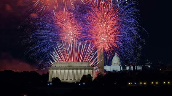 4th of July Fireworks over Washington DC
