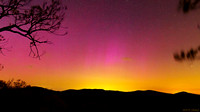 Aurora Borealis color display at Shenandoah National Park