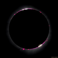 Composite of Prominences at Second and Third Contact - 204 Solar Eclipse