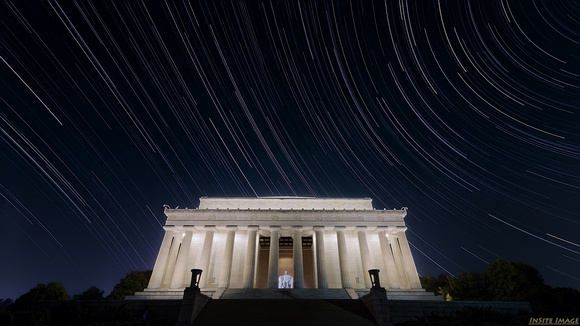 Star Trails at the Lincoln Memorial