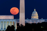 The March Worm Moon over Washington DC