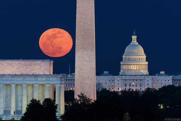 The March Worm Moon over Washington DC