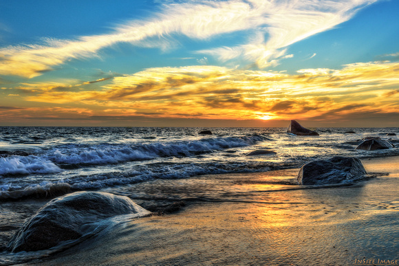 Sunset at Aquinnah Beach (Moshup Beach) on Martha's Vineyard