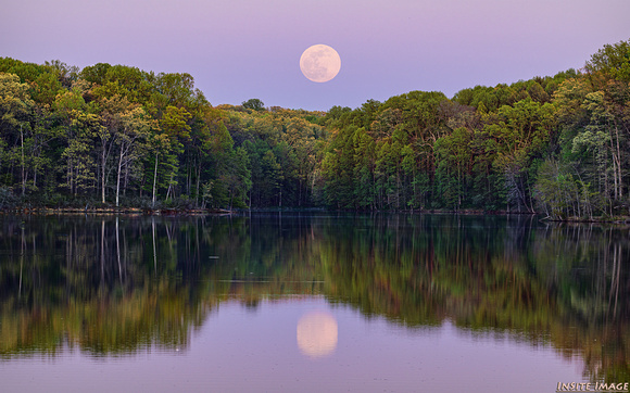 Super Full Pink Moon over Clopper Lake (MD)