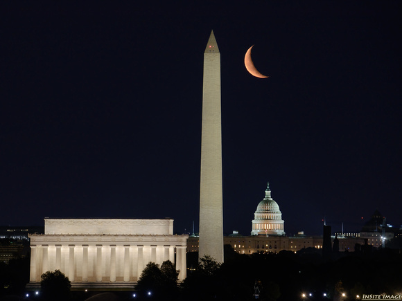 Crescent Moon over Washington DC