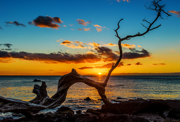Sunset at Anaeho'omalu Beach (Hawaii Island)