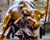 Celebrating Year One of the Fearless Girl (staring down Wall Street's Charging Bull)