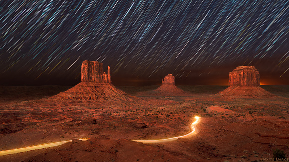 Star Trails over Monument Valley