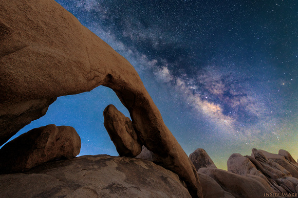 Milky Way over Arch Rock at Dawn - Joshua Tree National Park