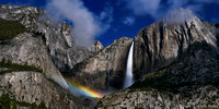 Moonbow (rainbow from moonlight) at Yosemite Falls