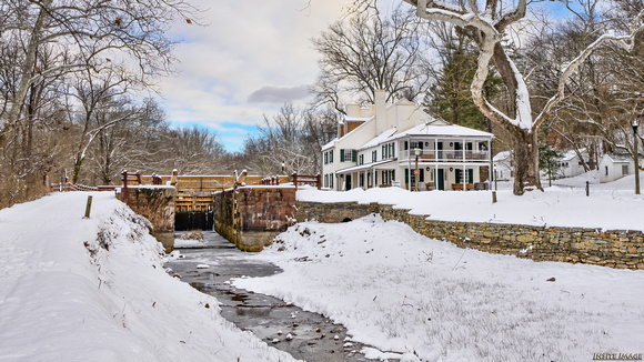 C & O Canal's Great Falls Tavern in the Snow