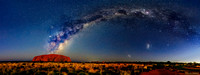 Milky Way and the Magellanic Clouds at Uluru