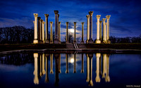 Moonrise with the Capitol Columns at DC's National Arboretum