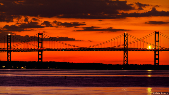 After sunset at the Chesapeake Bay Bridge