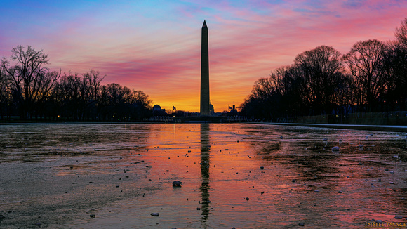 Frozen Sunrise on the National Mall