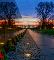 Memorial Wreaths at the Vietnam Memorial Wall - 2024