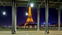 The Eiffel Tower and the Pont de Bir-Hakeim Bridge