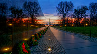 Memorial Wreaths at the Vietnam Memorial Wall - 2024